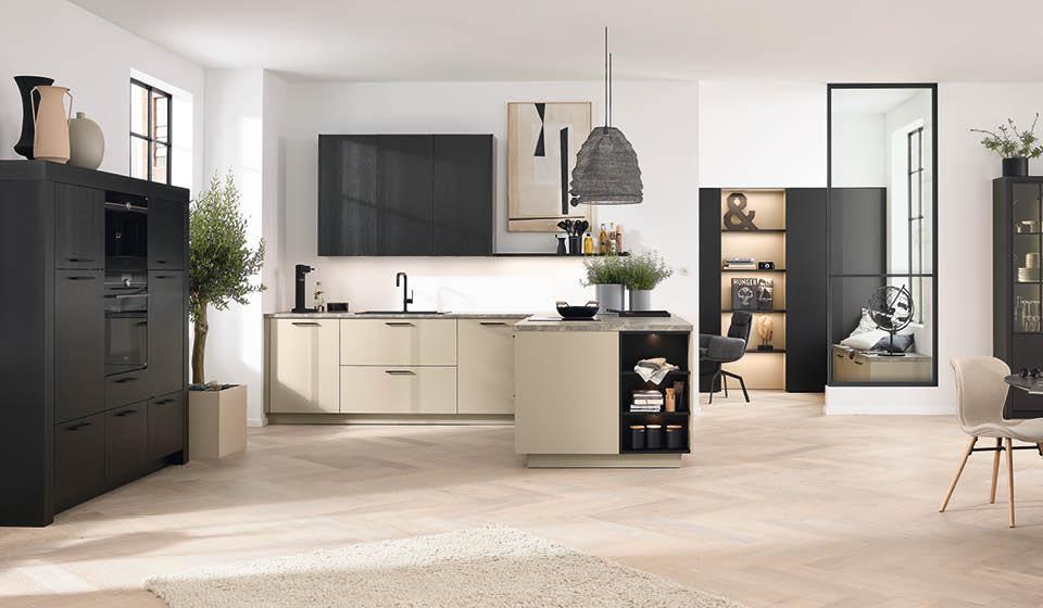 Beckermann Landhaus Classic – Champagner/Beige matt, Anthrazit matt